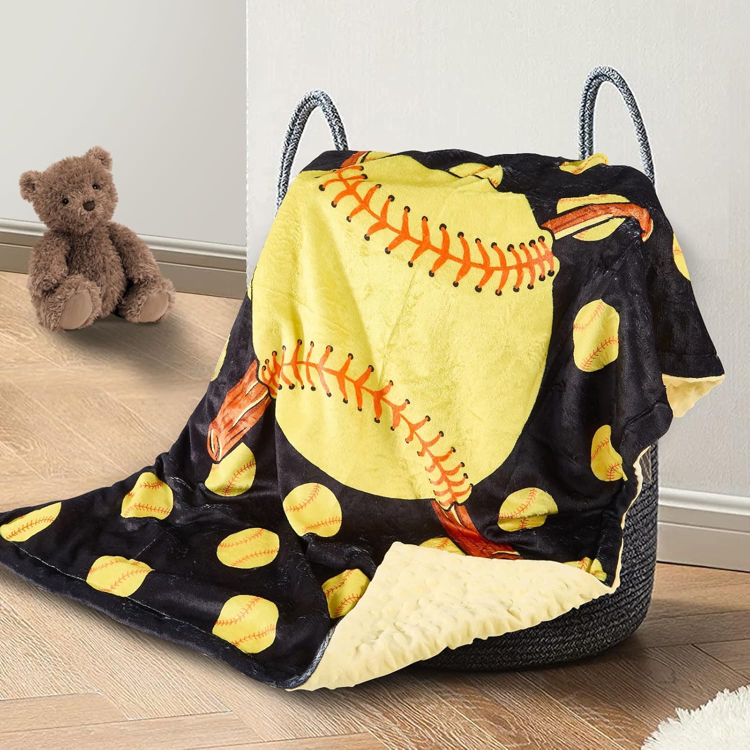 DCOOLGO Softball Blanket for Newborn Baby