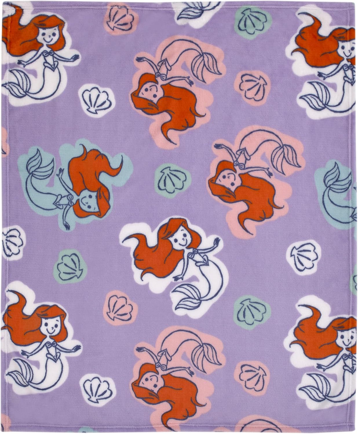 NoJo Disney Little Mermaid Plush Baby Blanket