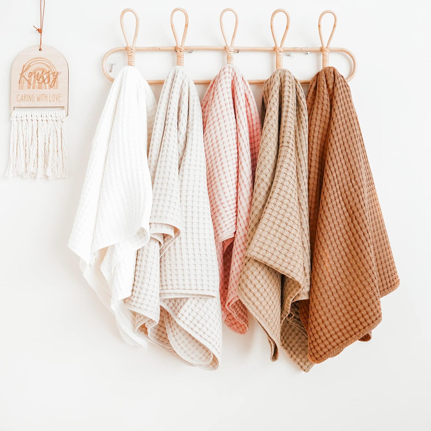 Konssy Waffle Baby Blanket - Soft Cozy Swaddle Blanket
