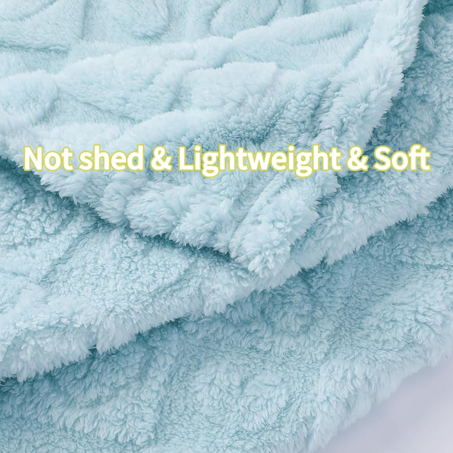 Yagle Mate 4 Pcs Baby Blankets Fluffy Crib Blankets 30x40 Blue
