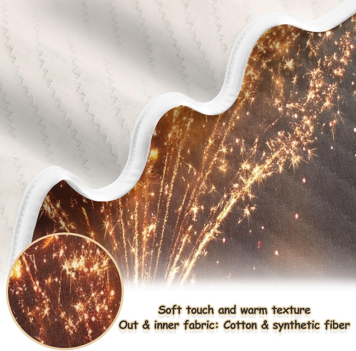 Burbuja Gold Heart Baby Blanket for Boys Girls 30x40