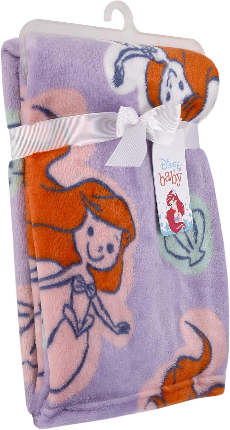 NoJo Disney Little Mermaid Plush Baby Blanket