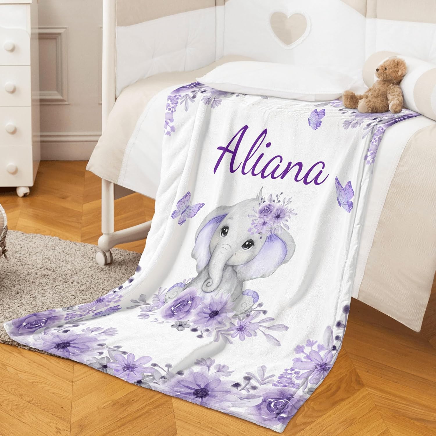 Personalized Baby Blanket with Name for Girls