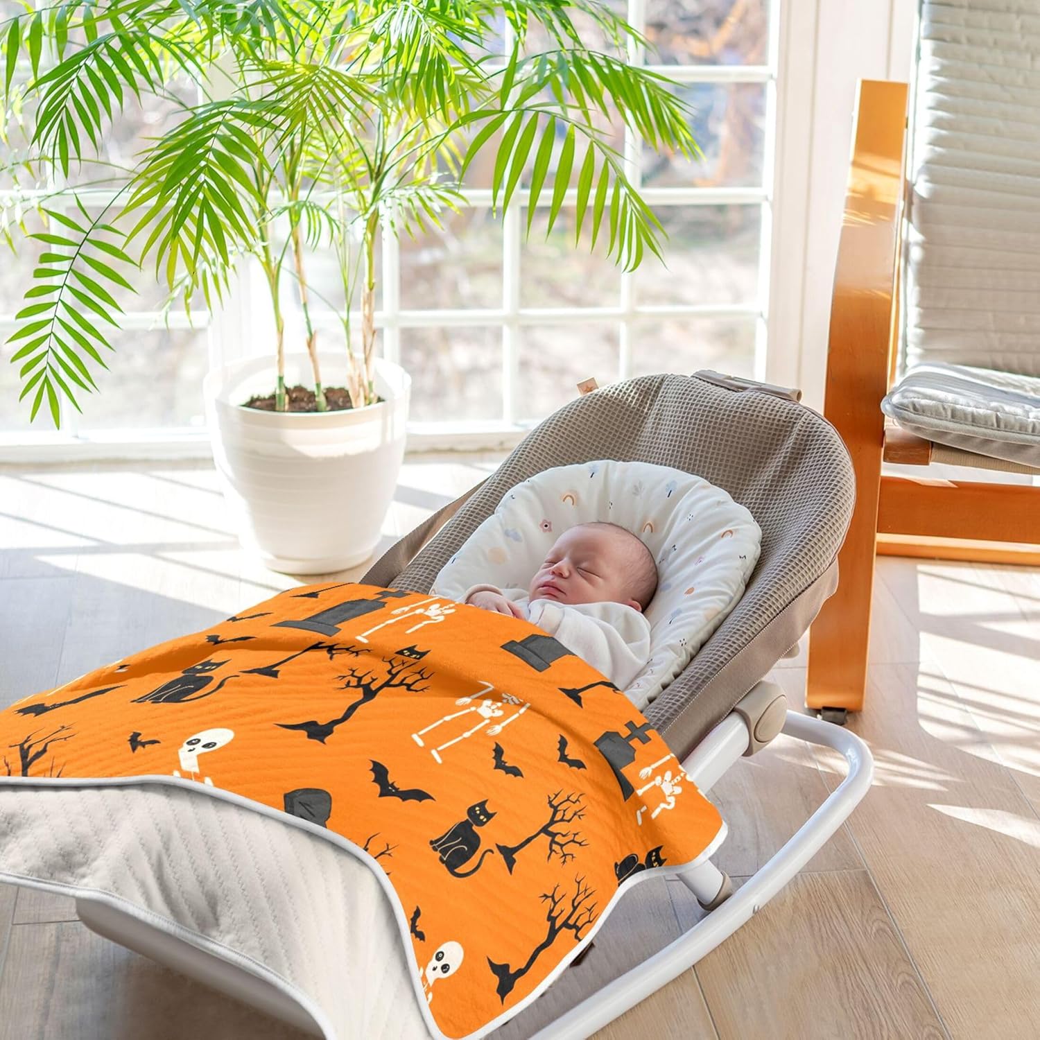 Burbuja Halloween Skeleton Baby Blanket for Boys Girls