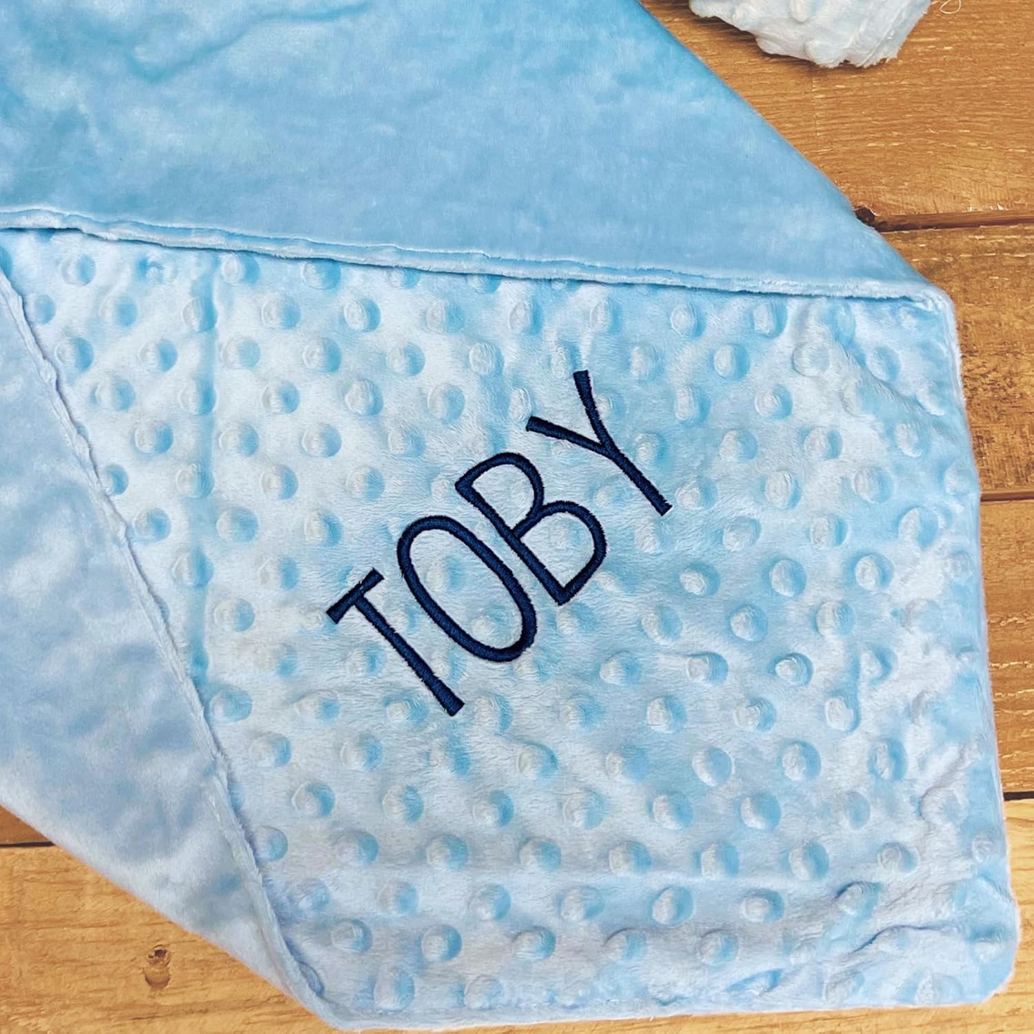 Threadart Personalized Embroidery Minky Blanket for Baby