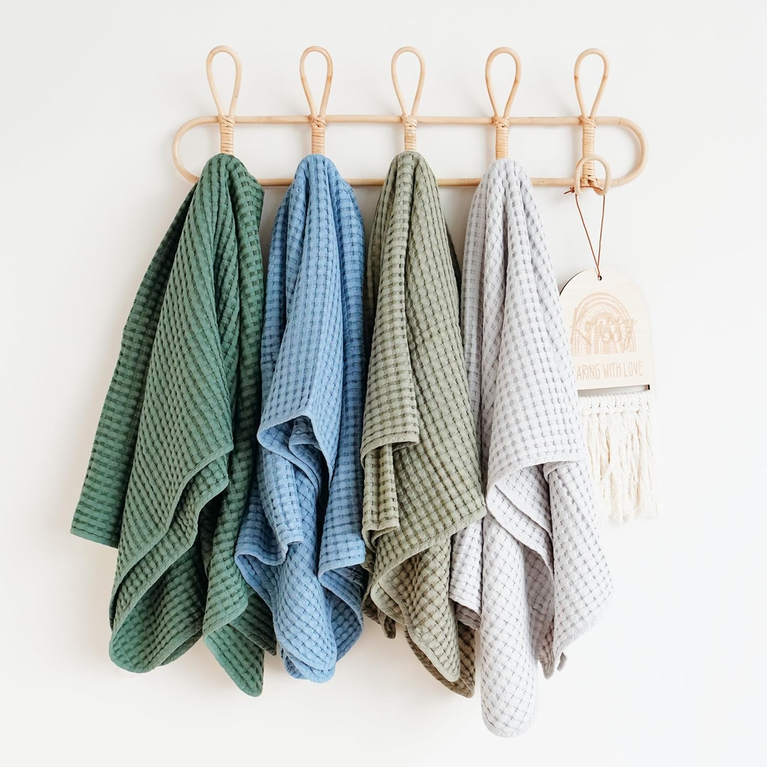 Konssy Waffle Baby Blanket - Soft Cozy Lightweight Swaddle for Boys Girls
