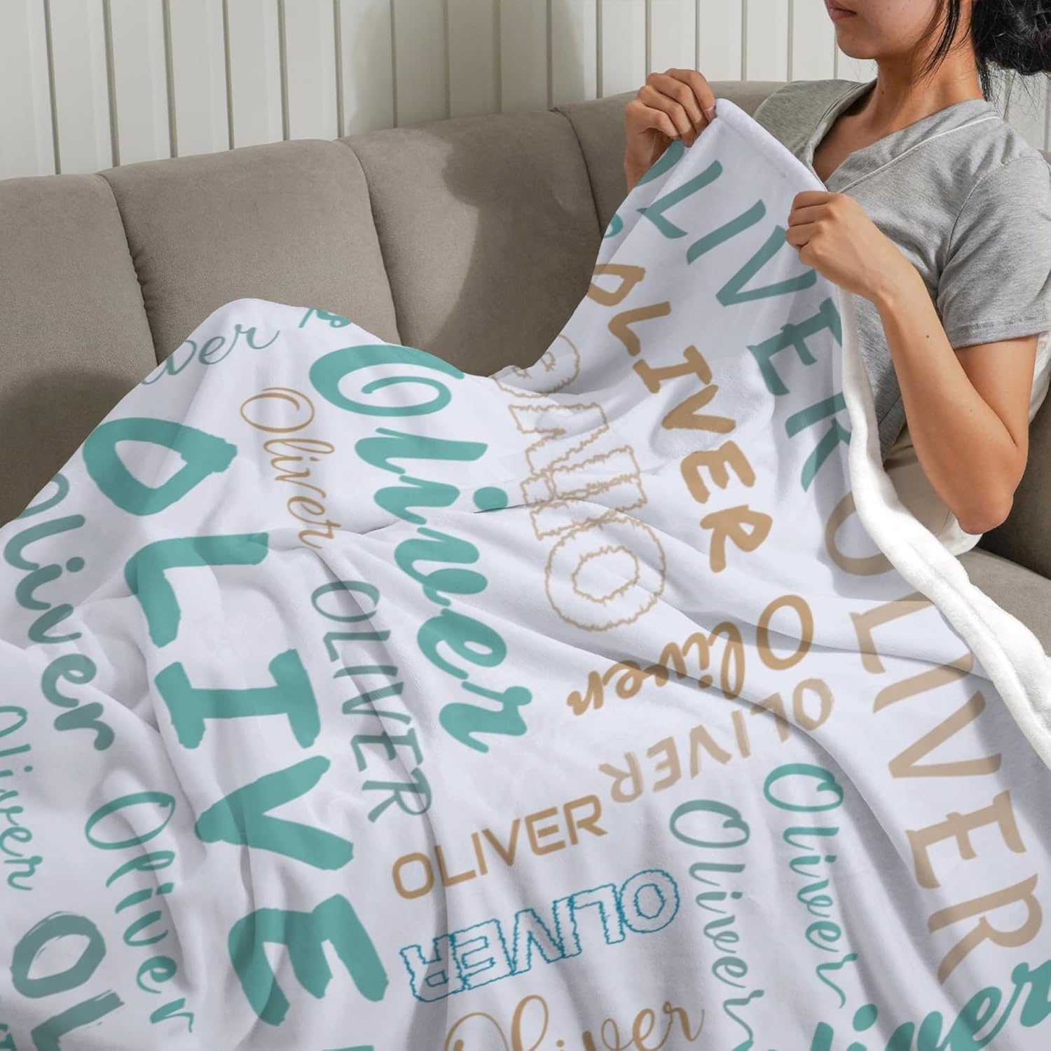 Personalized Baby Blanket with Name - Custom Newborn Gift