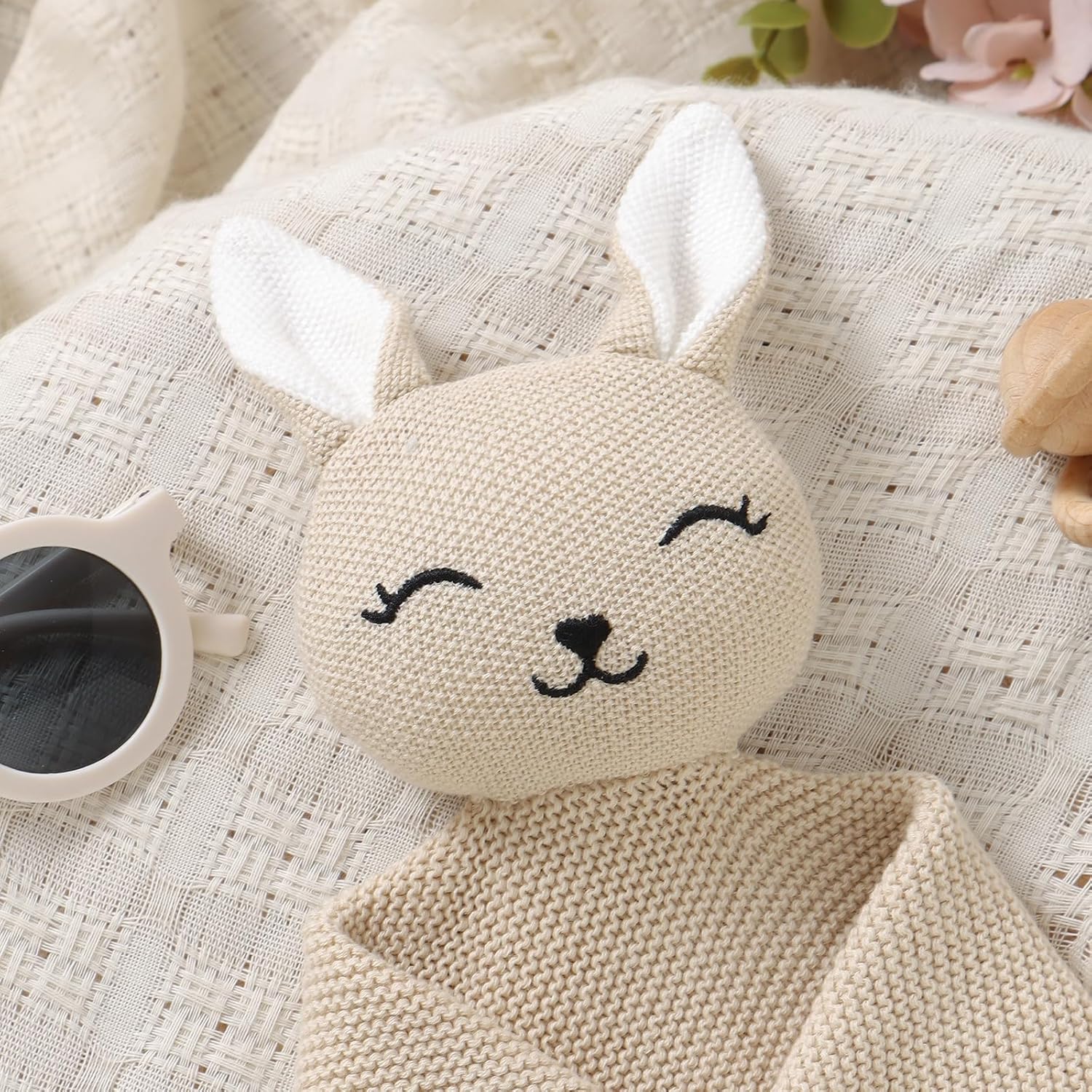 LAWKUL Bunny Lovey Baby Blanket 16x16in 1