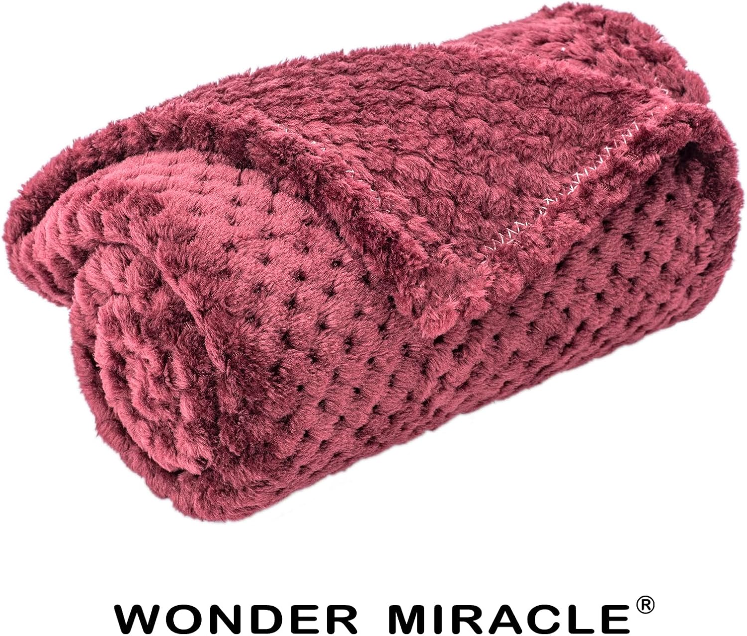 WONDER MIRACLE Fuzzy Blanket for Baby - Soft Coral Red