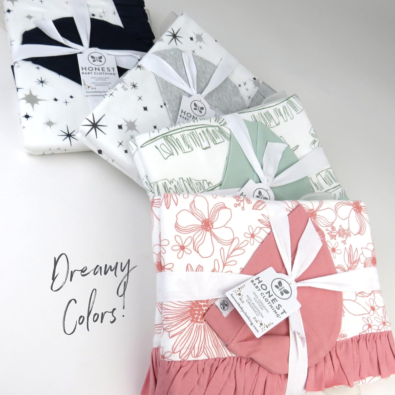 HonestBaby 100 Organic Cotton Receiving Blanket 2-Pack