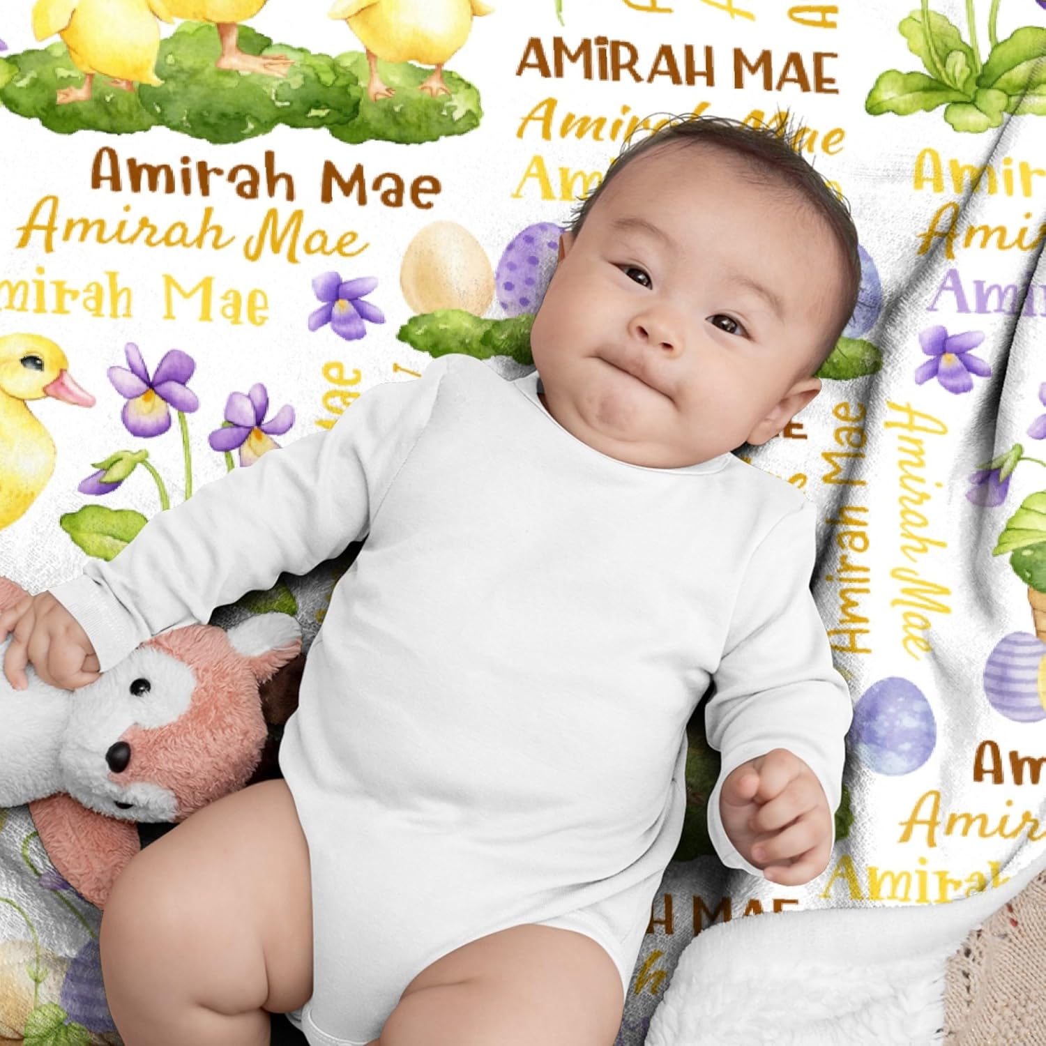 Aniruddha Personalized Duck Baby Blanket 30x40 Size