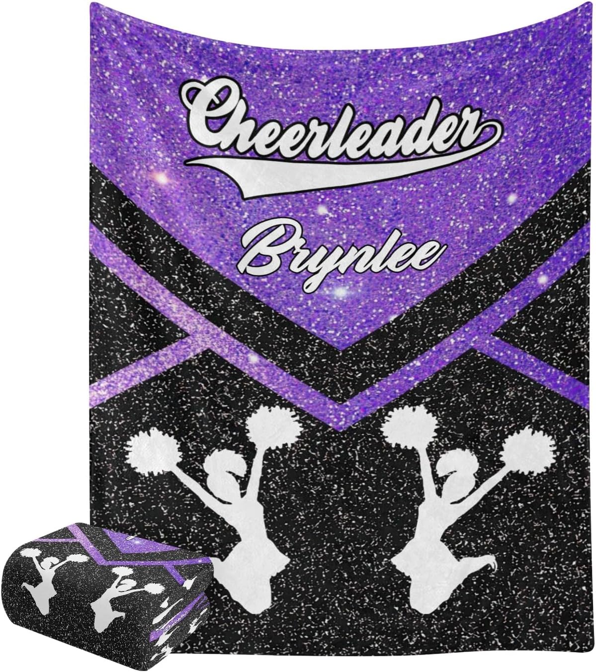 Custom Starry Purple Baby Blanket with Name for Newborn