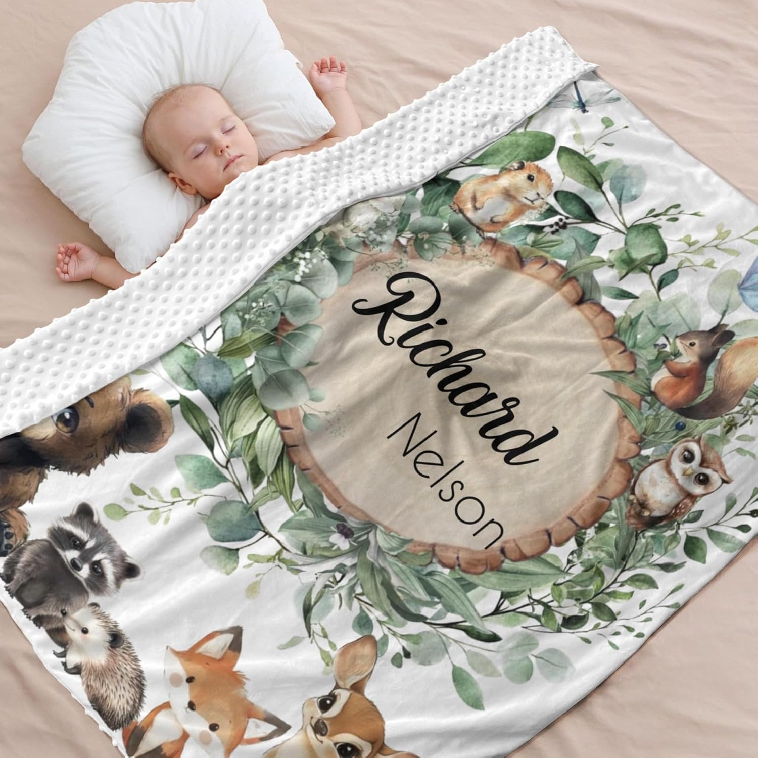 Perarts Personalized Baby Blanket with Name 35x45in