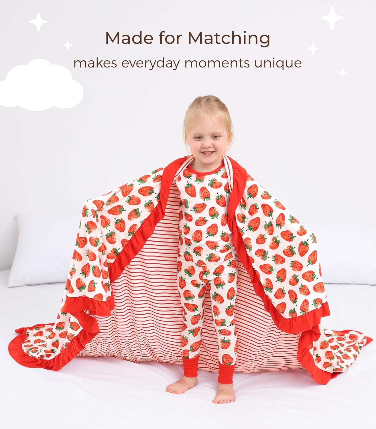 DREAMHALO 50x50 Baby Blanket Strawberry