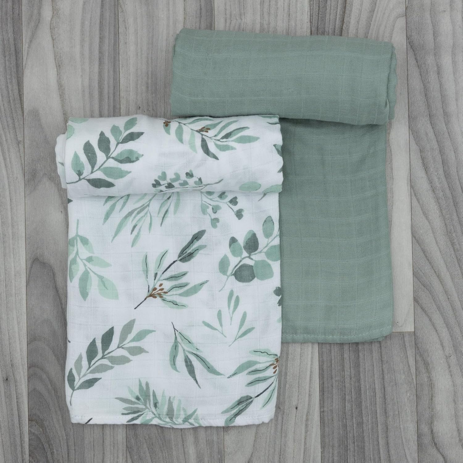 Organic Baby Muslin Swaddle Blankets 2 Pack - Soft Breathable Boho Style