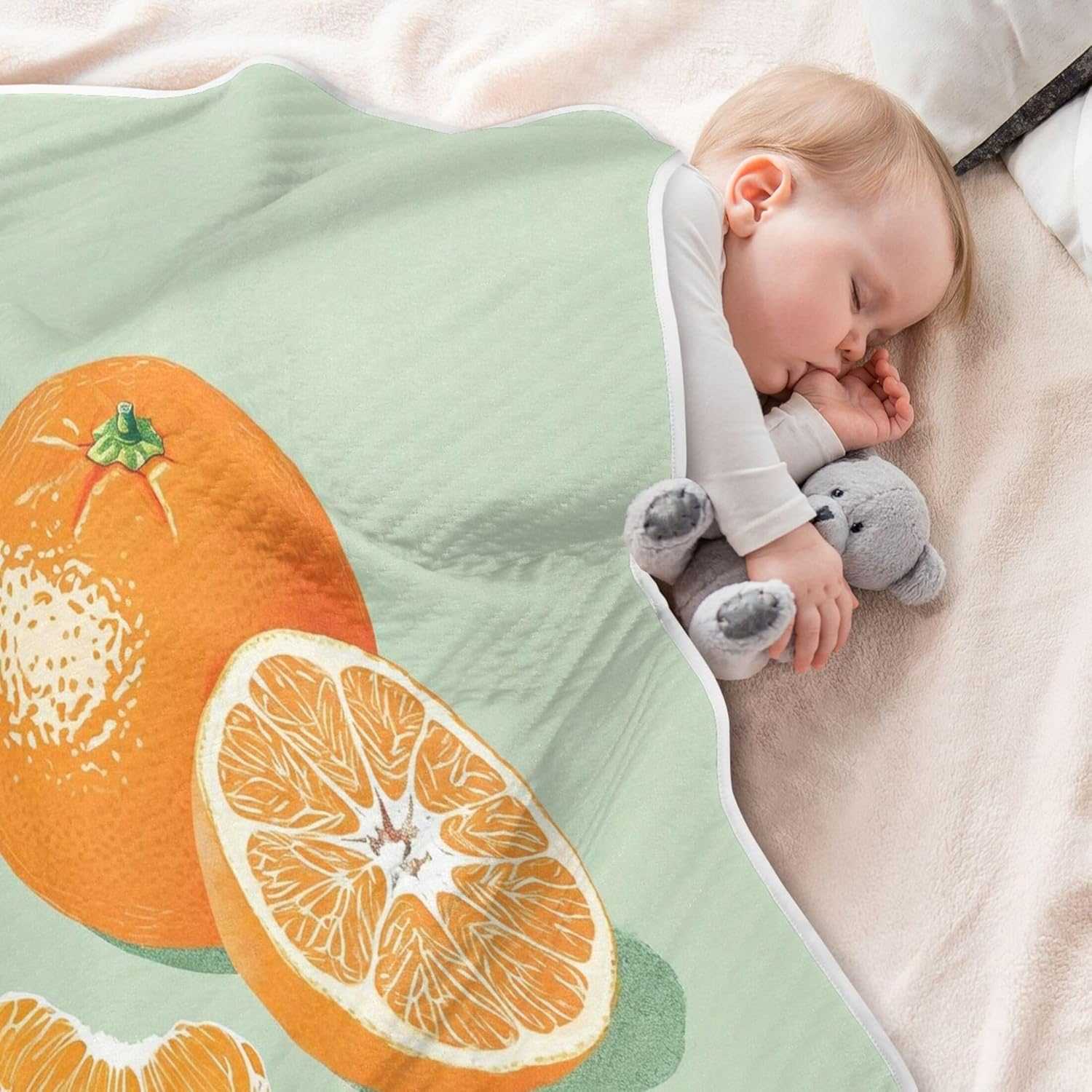 Burbuja Orange Baby Blanket 30x40 Nursery Blanket
