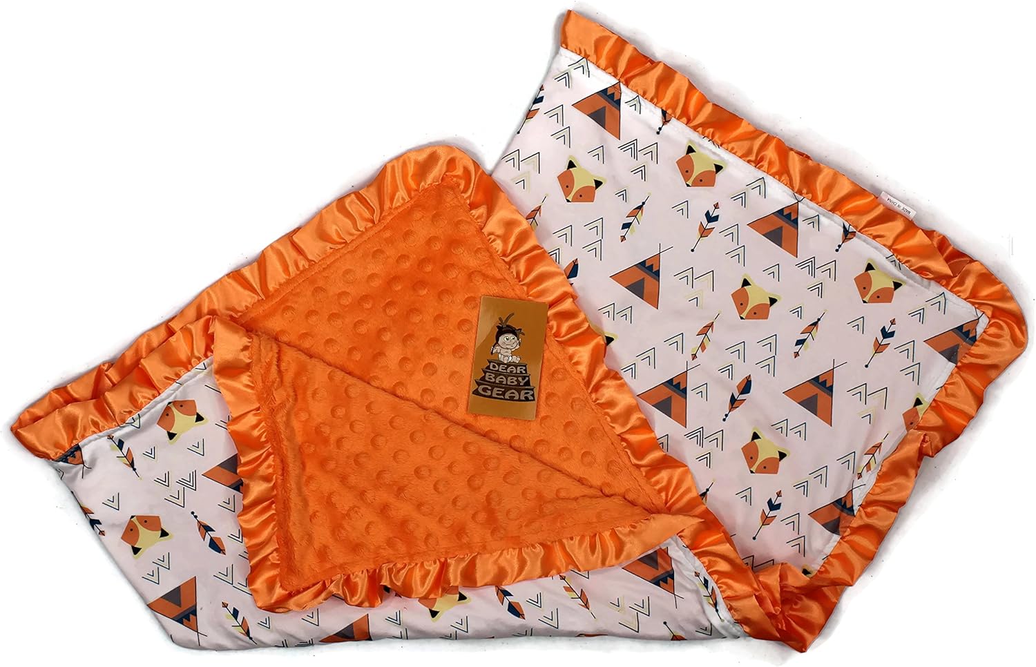 Dear Baby Gear Baby Blanket Adventure Fox Design 32x32 Inches