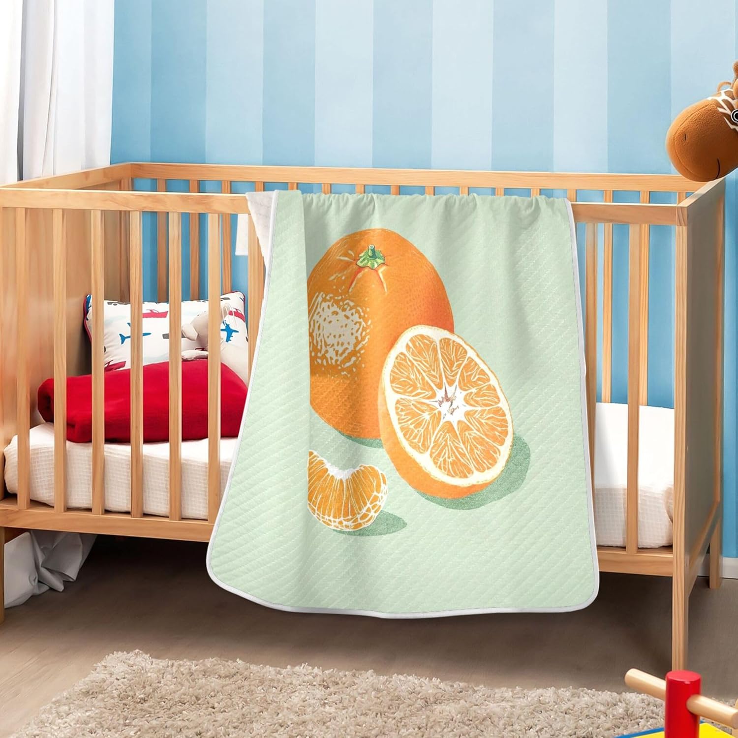 Burbuja Orange Baby Blanket 30x40 Nursery Blanket