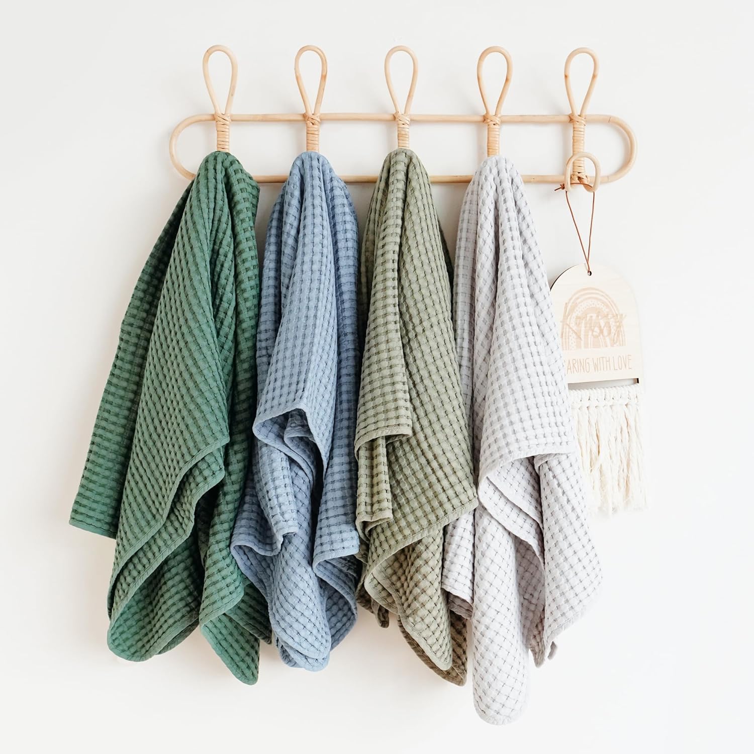 Konssy Waffle Baby Blanket - Soft Cozy Swaddle Blanket for Newborns
