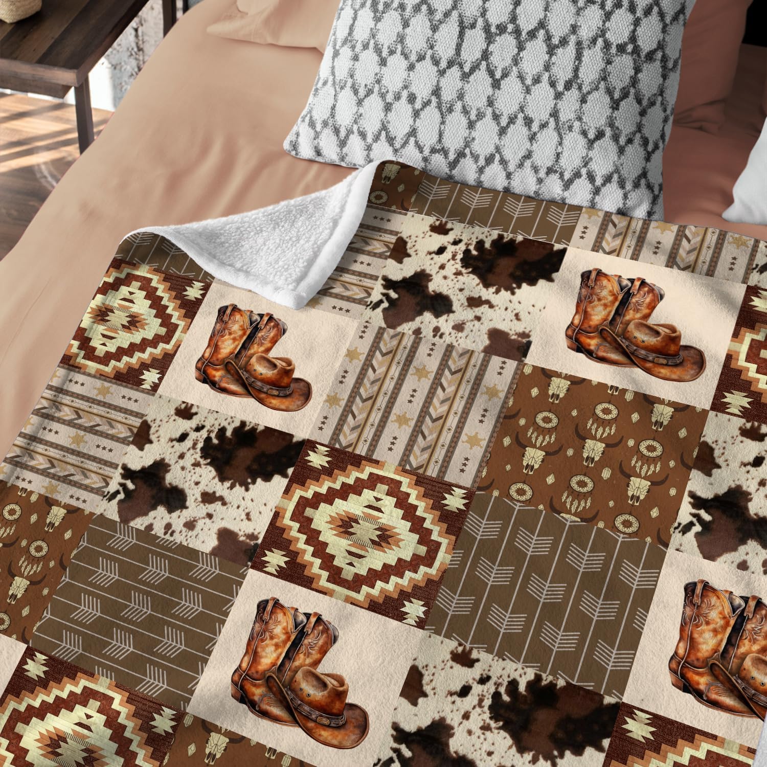 Western Blanket for Baby 30x40 Inches Cowboy Bedding