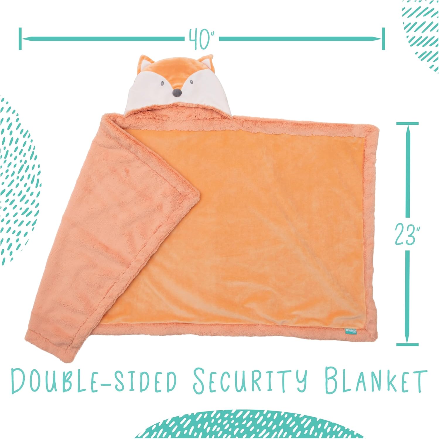 Baby GUND Lil Luvs Hooded Blanket - Emory Fox