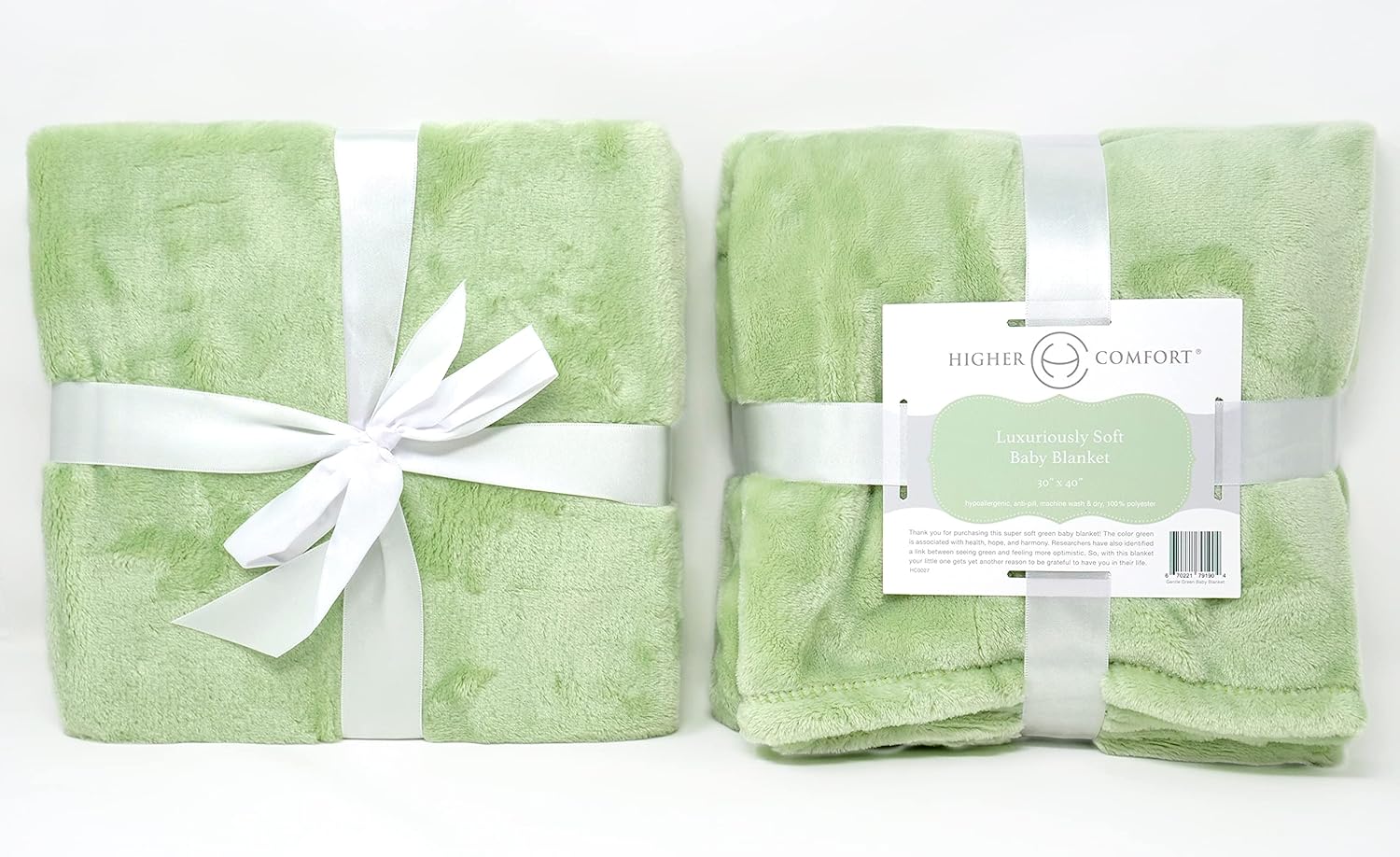 Gentle Green Fleece Blanket for Baby 30x40 Inches