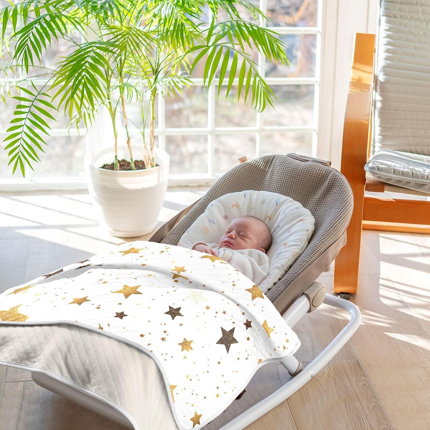 Cotton Baby Blanket Soft Cozy Throw for Toddler 30x40 - Christmas Pine Branches