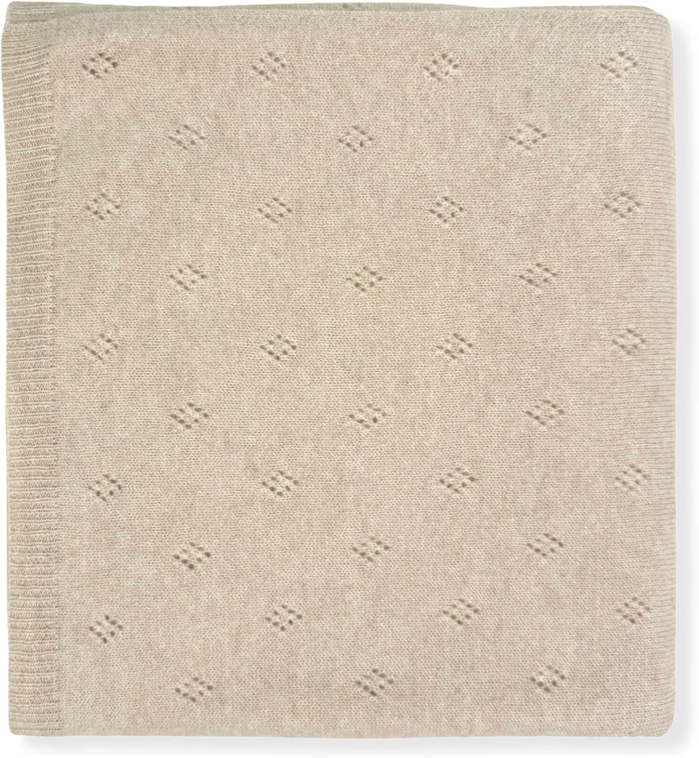 JetBo BABY Cashmere Blanket Pointelle Brown Sugar 32x40 1