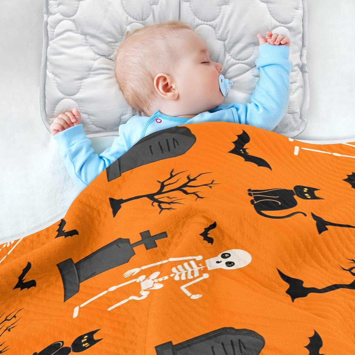 Burbuja Halloween Skeleton Baby Blanket for Boys Girls