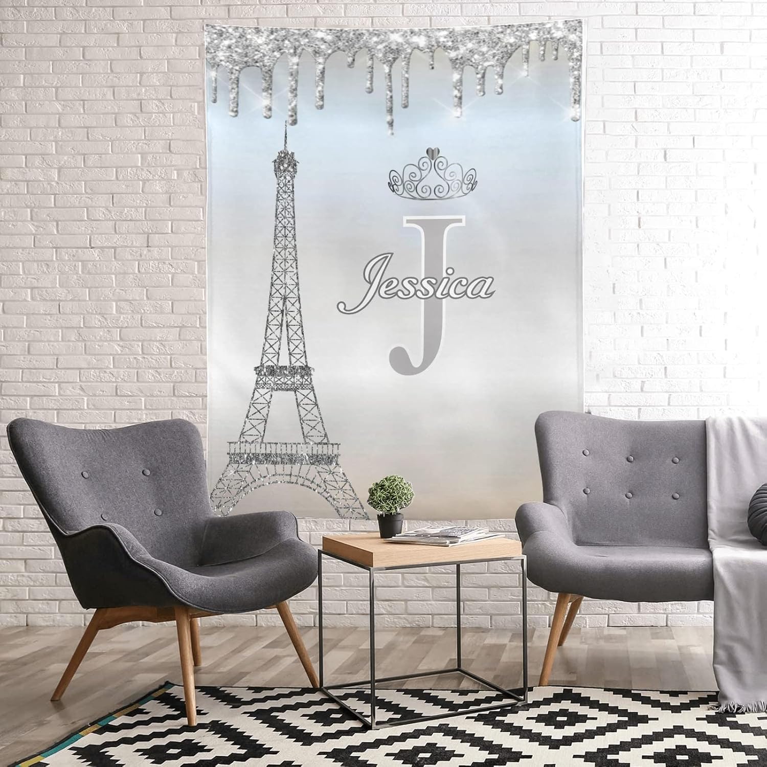 XOZOTY Personalized Baby Blanket with Name Gray 30x40 Inch Fleece Throw