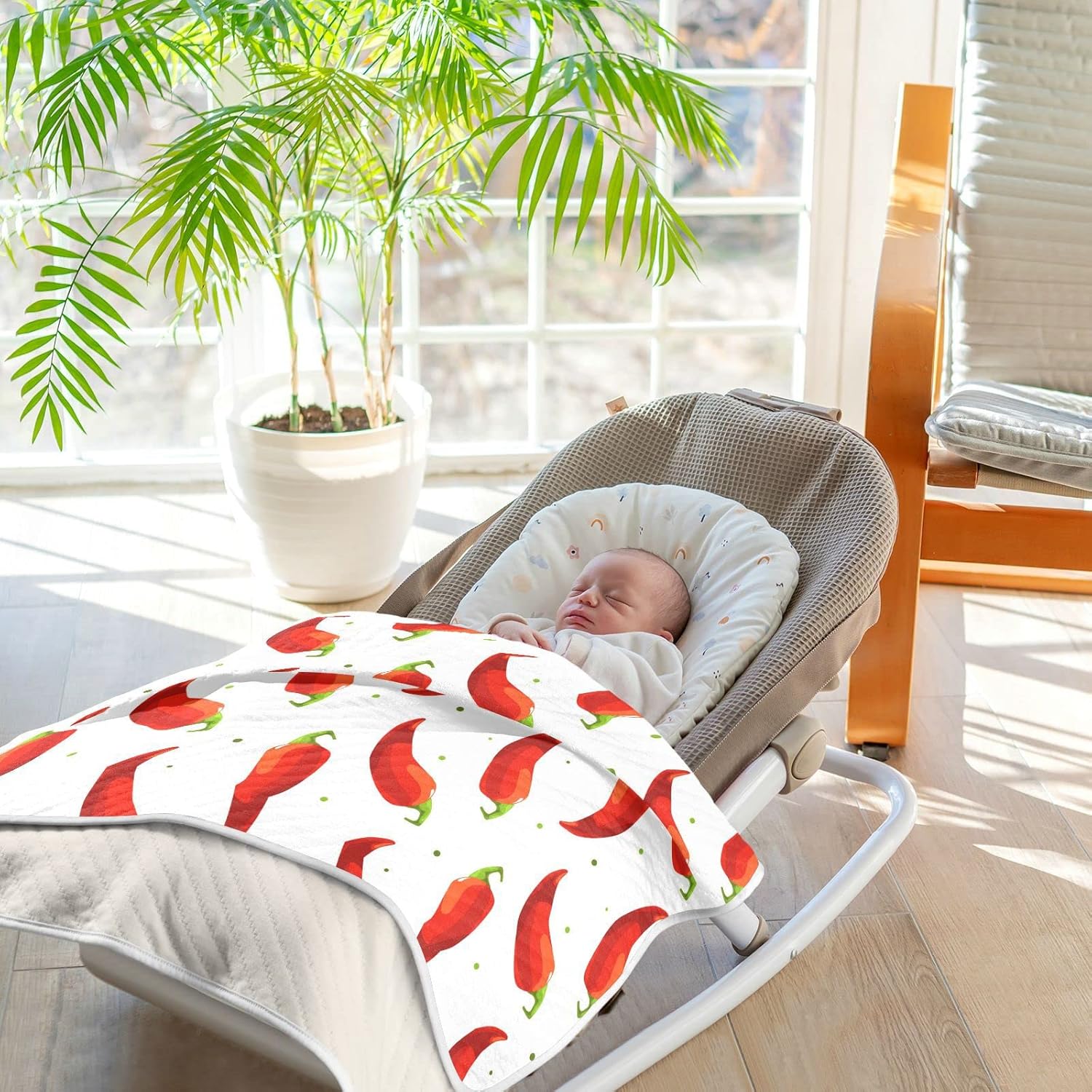 Pigsaly Chili Pepper Baby Blanket 30x40 in