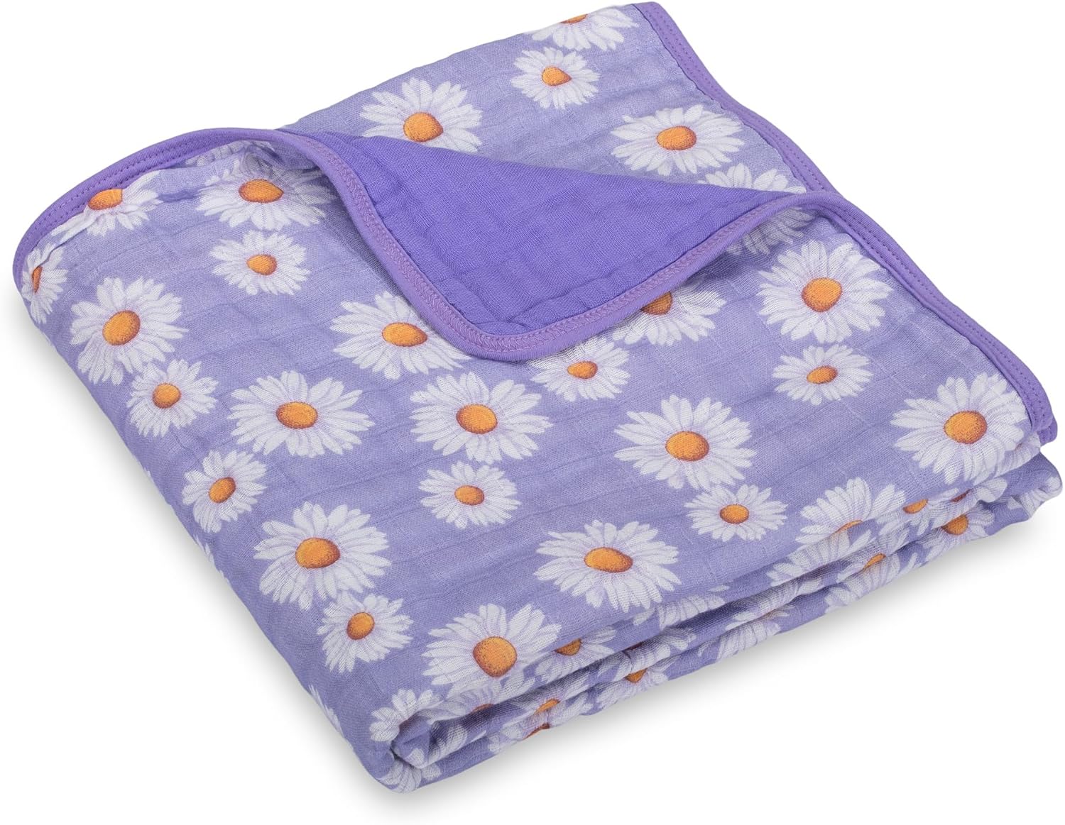 LollyBanks Daisy Print Muslin 6 Layer Blanket