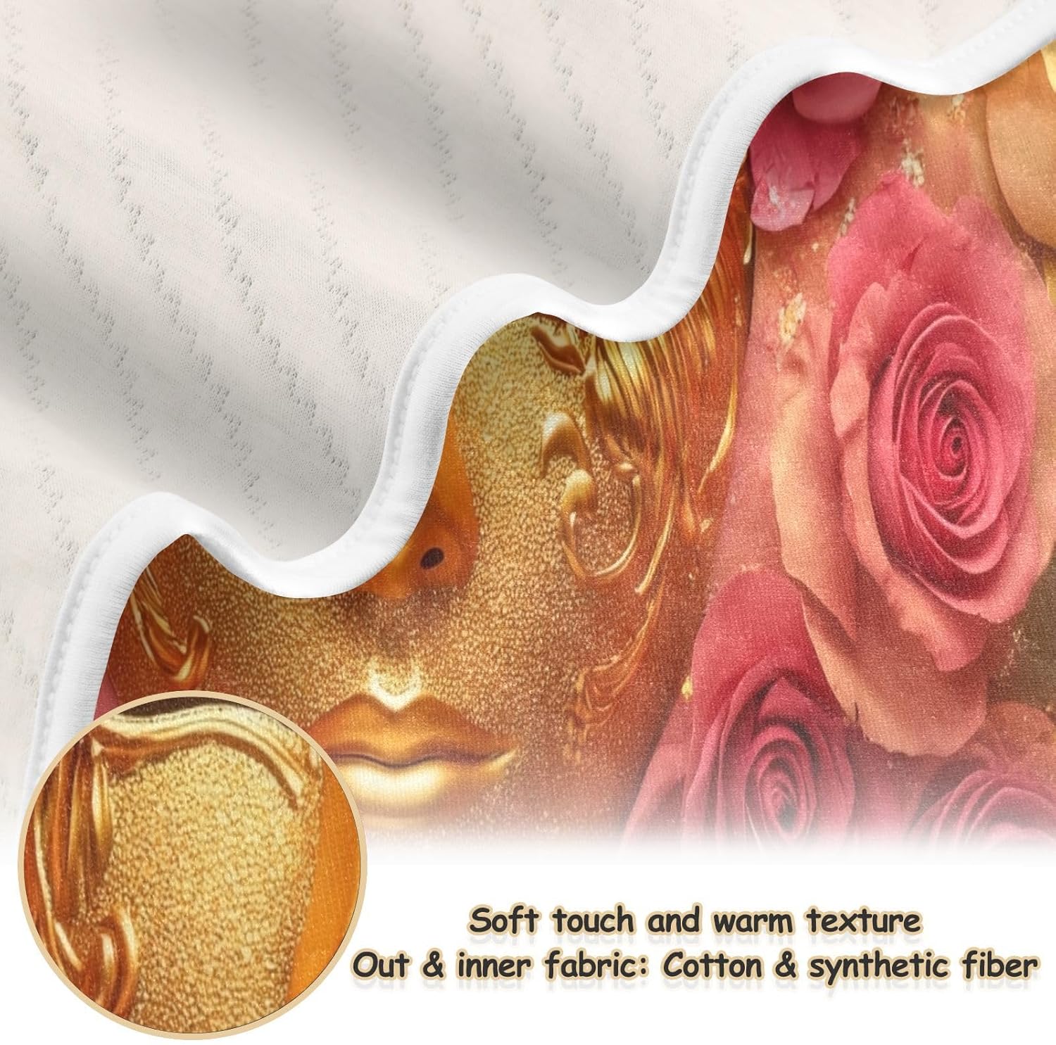 Burbuja Mardi Gras Golden Mask Baby Blanket 30x40