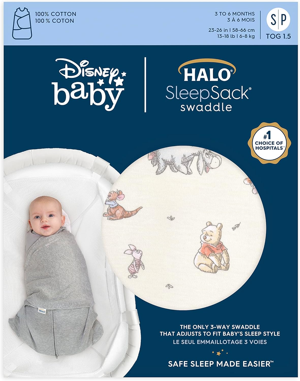 HALO 100 Cotton Sleepsack Swaddle TOG 15