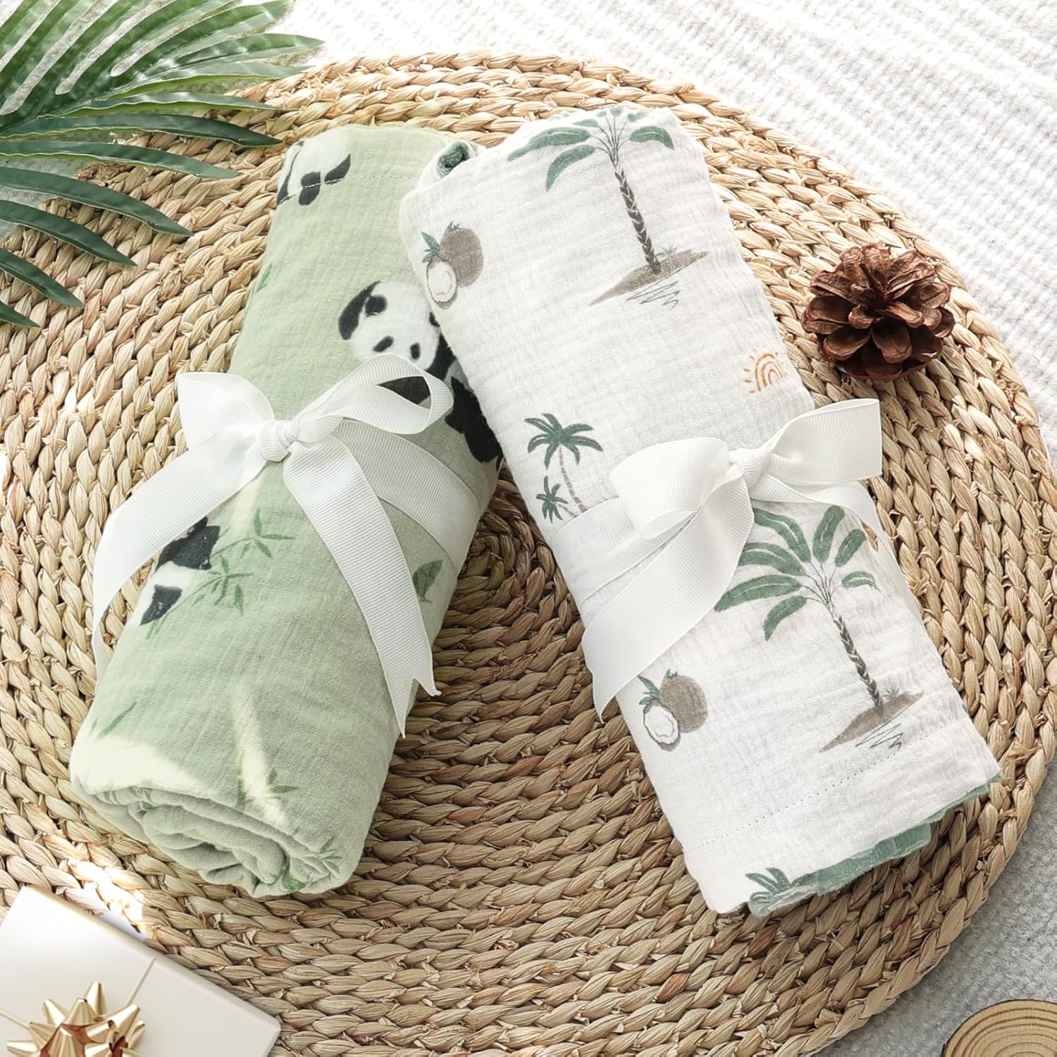 BOPRIO Muslin Baby Blanket 30x40 Inch