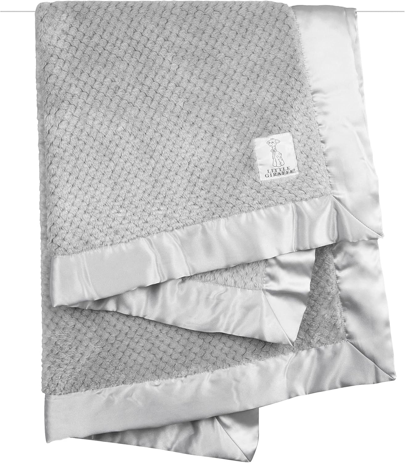 Little Giraffe Honeycomb Baby Blanket 29 x 35 Silver