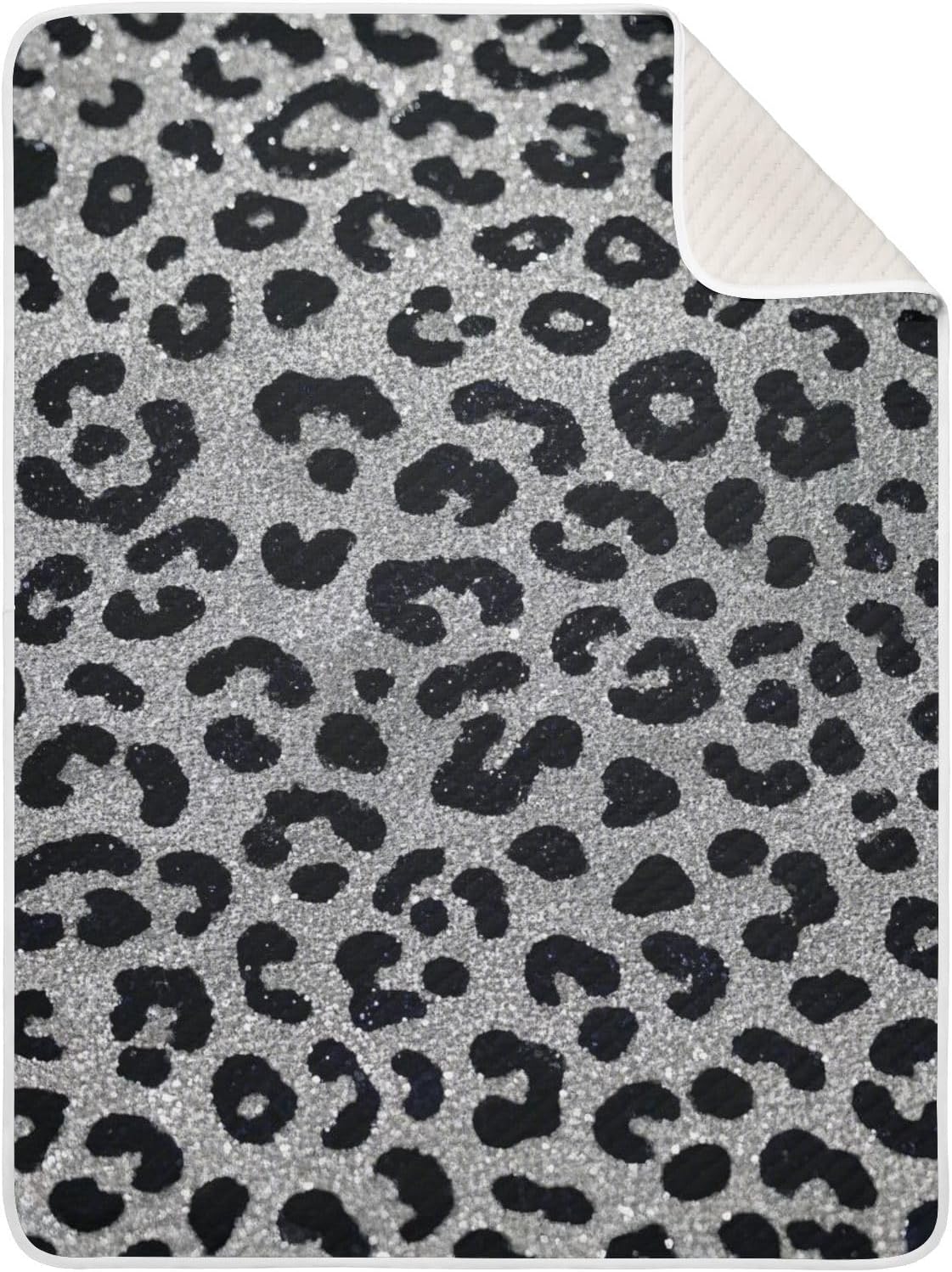 Soft Leopard Print Cotton Blanket 30x40in for Baby