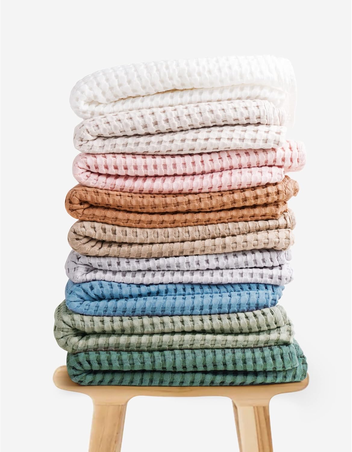 Konssy Waffle Baby Blanket - Soft Cozy Swaddle Blanket
