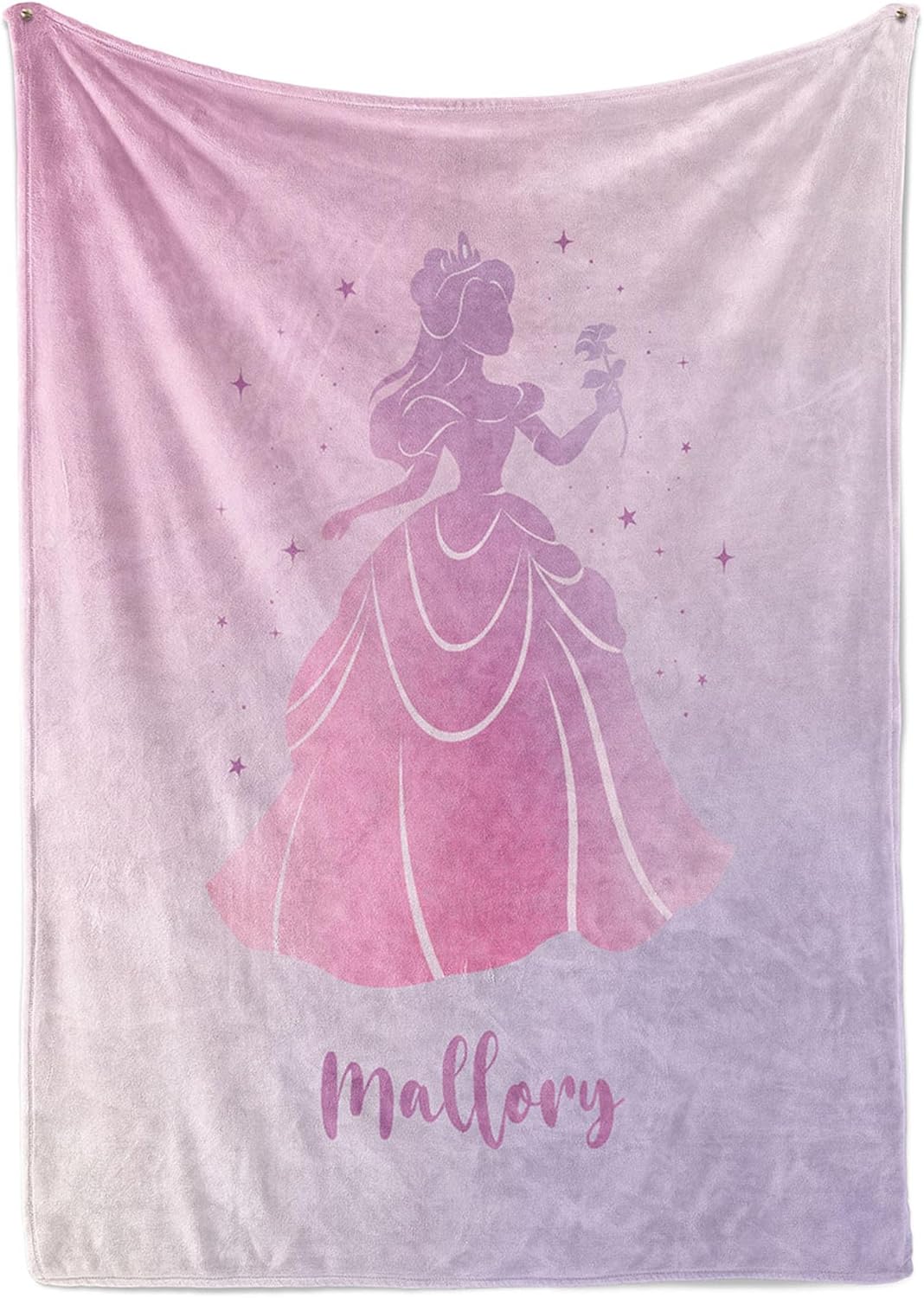 Custom Princess Blanket - Personalized Fleece Throw for Girls