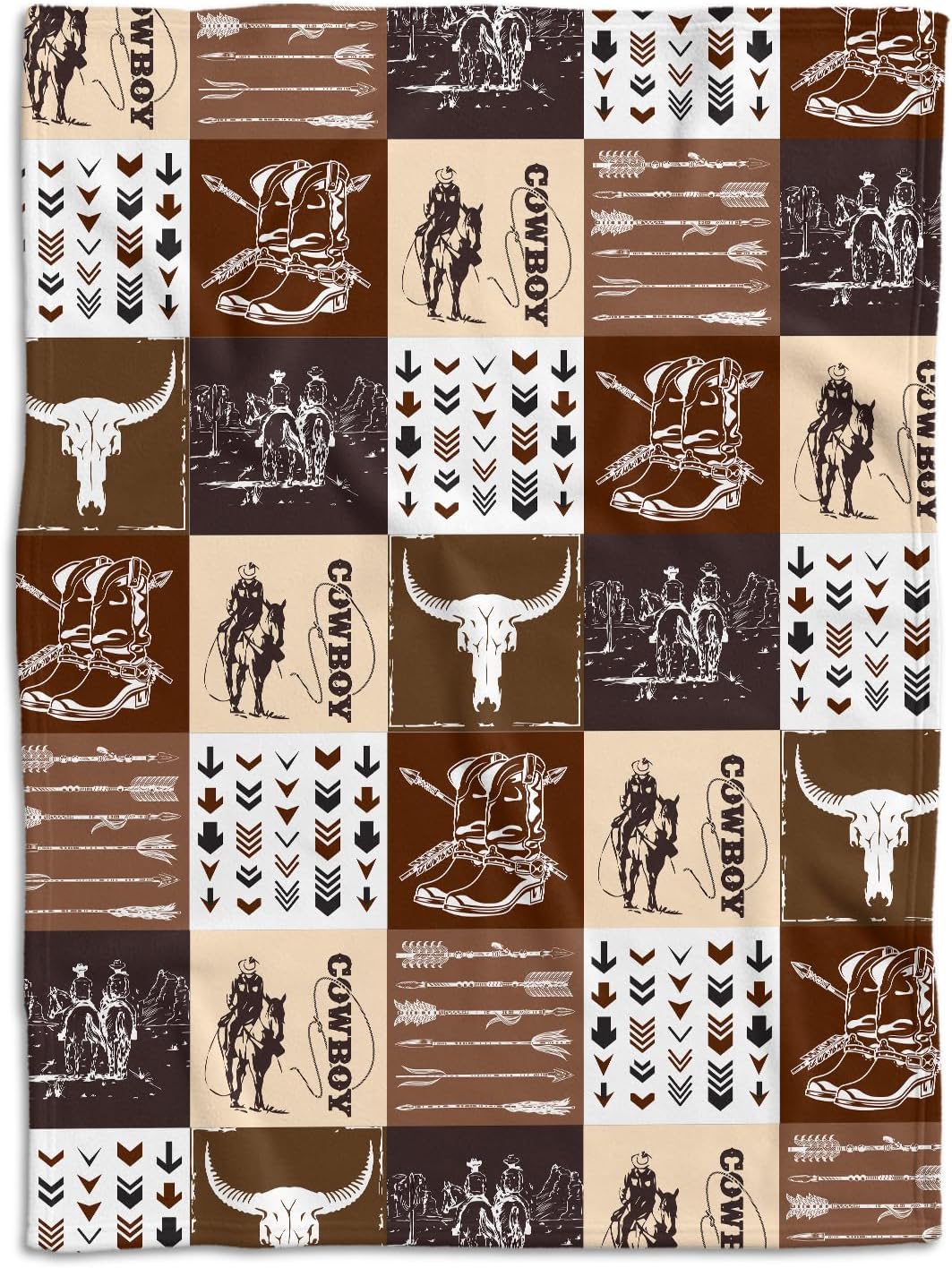 Western Baby Blanket for Nursery Room Decor