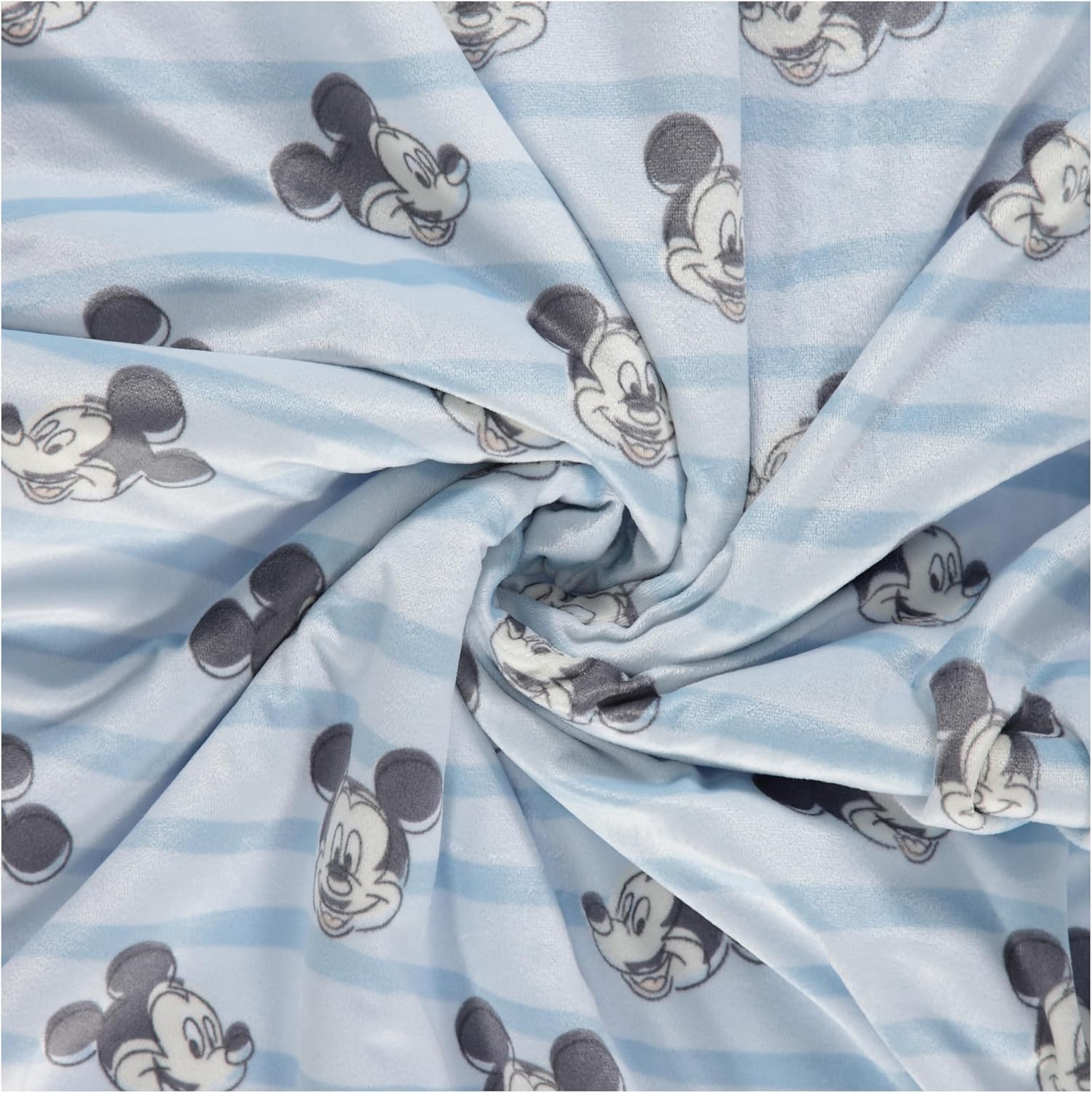 Disney Character Fuzzy Double Sided Baby Blanket with Mink and Sherpa