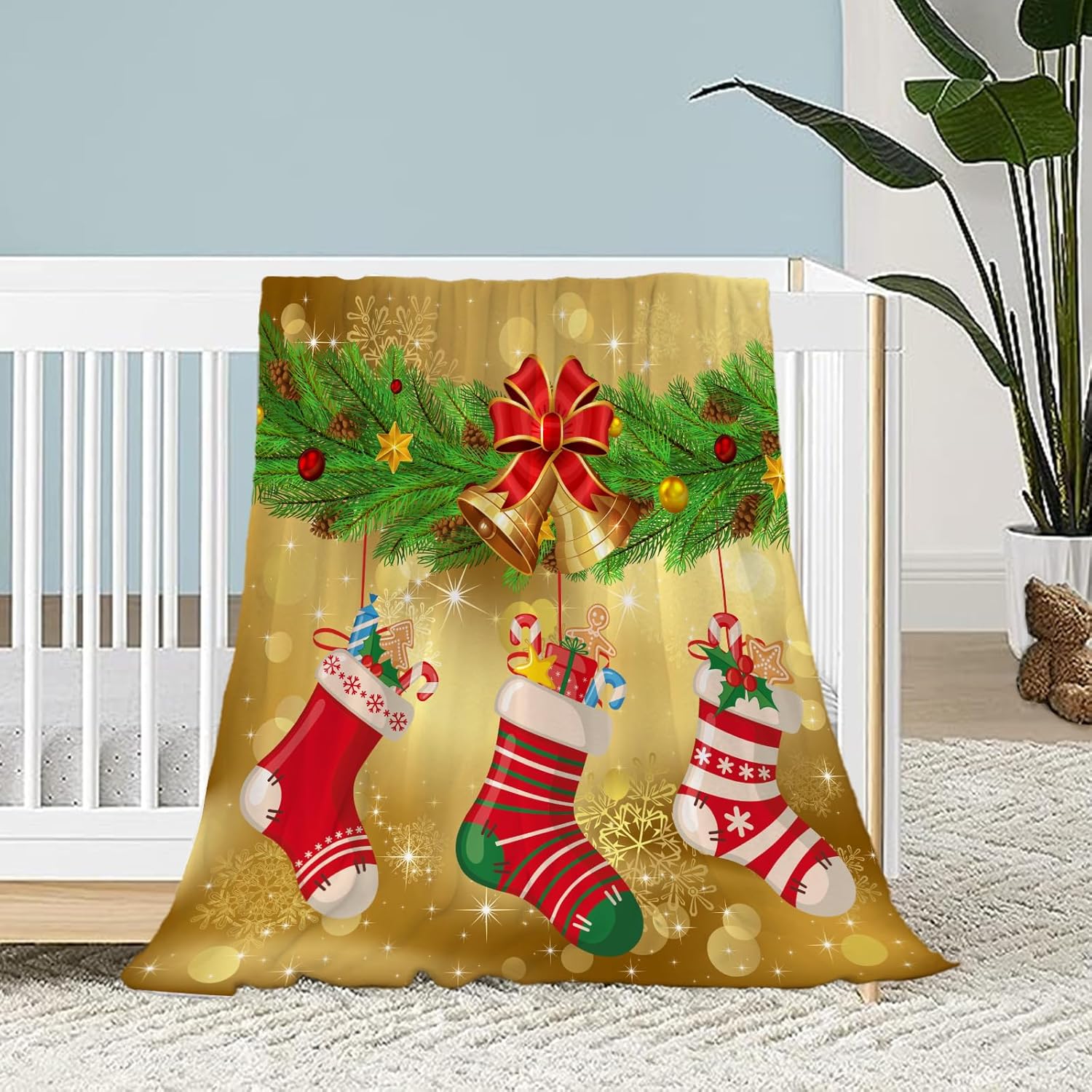Neatee Living Christmas Fuzzy Throw Blanket for Baby and Kids