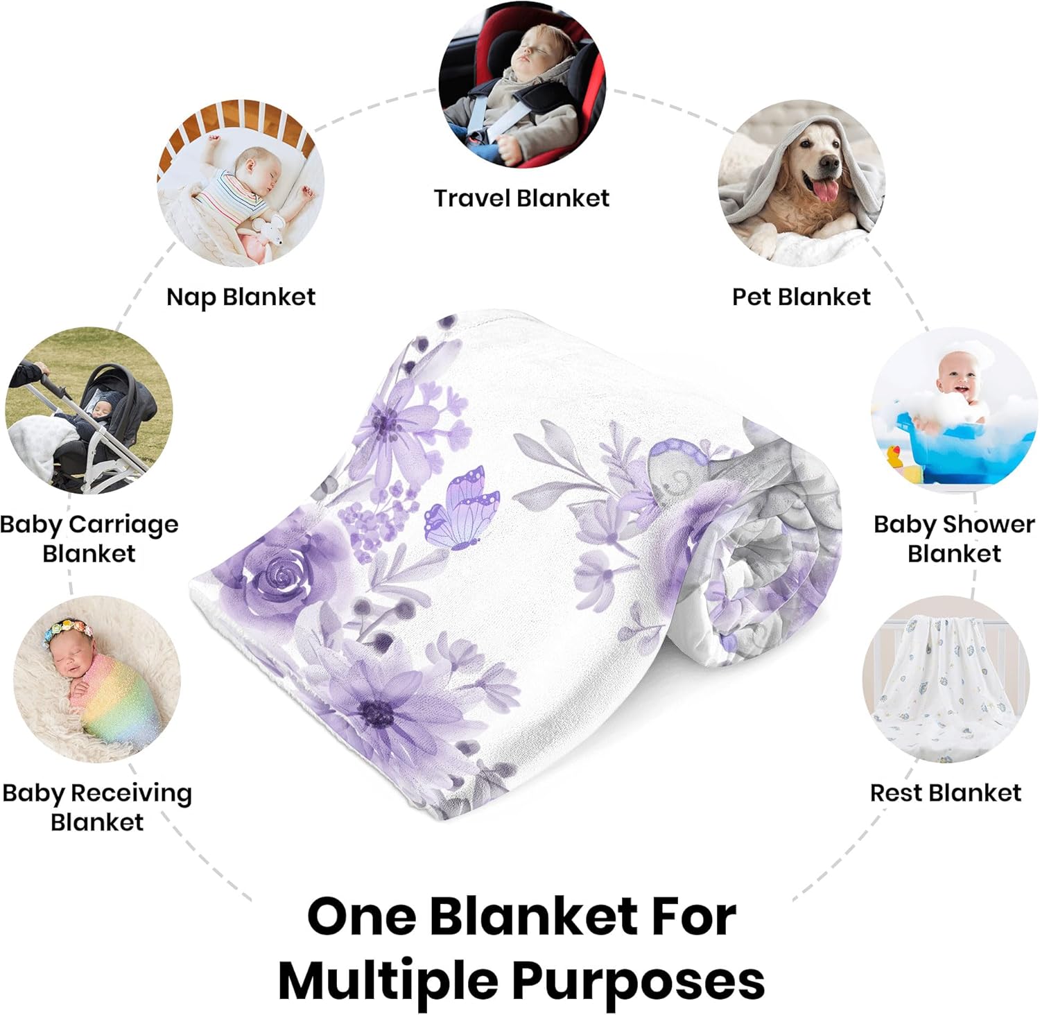 Personalized Baby Blanket with Name for Girls