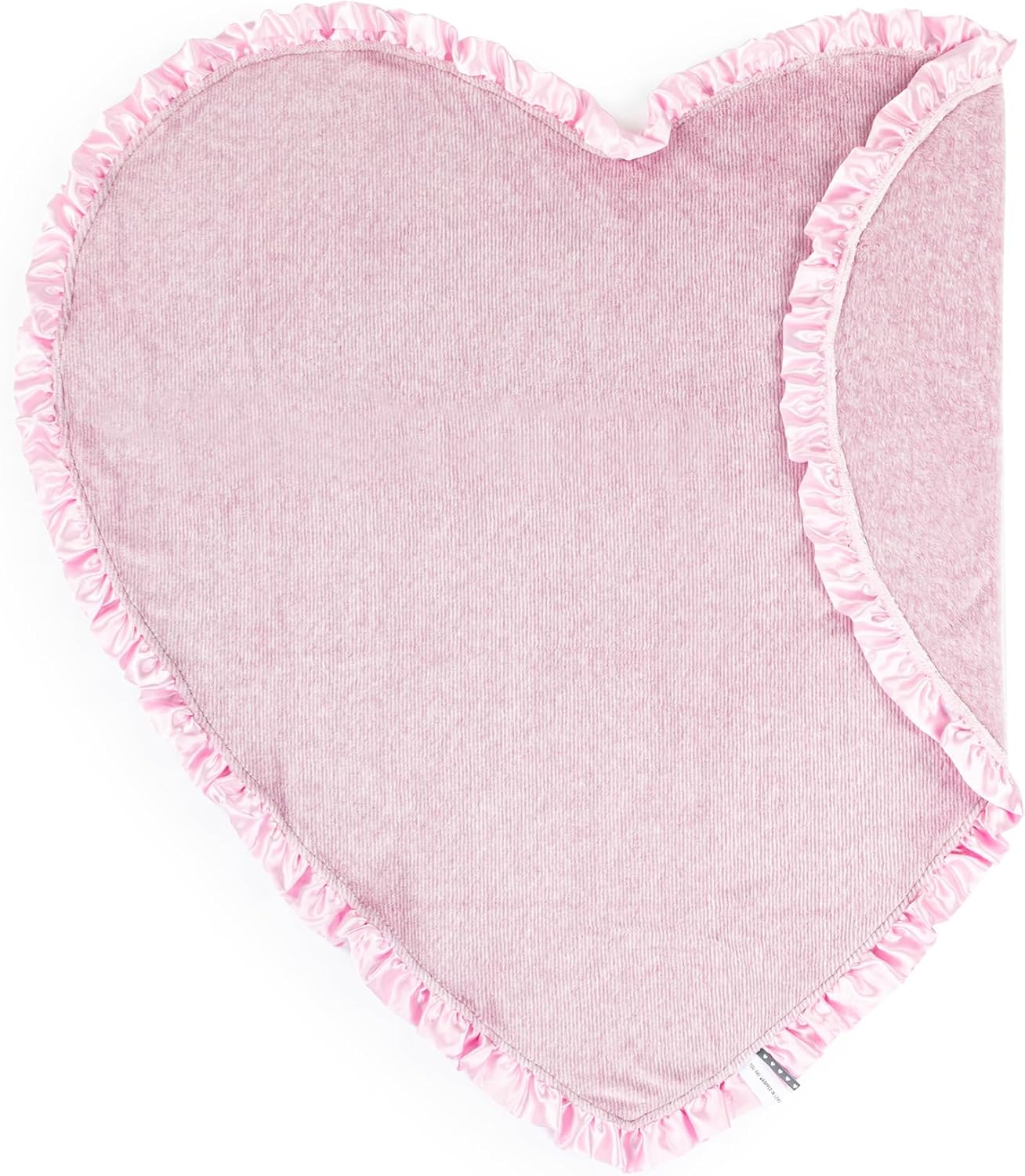 DEMDACO Heart Shaped Baby Swaddle Blanket 43 Inch Pink