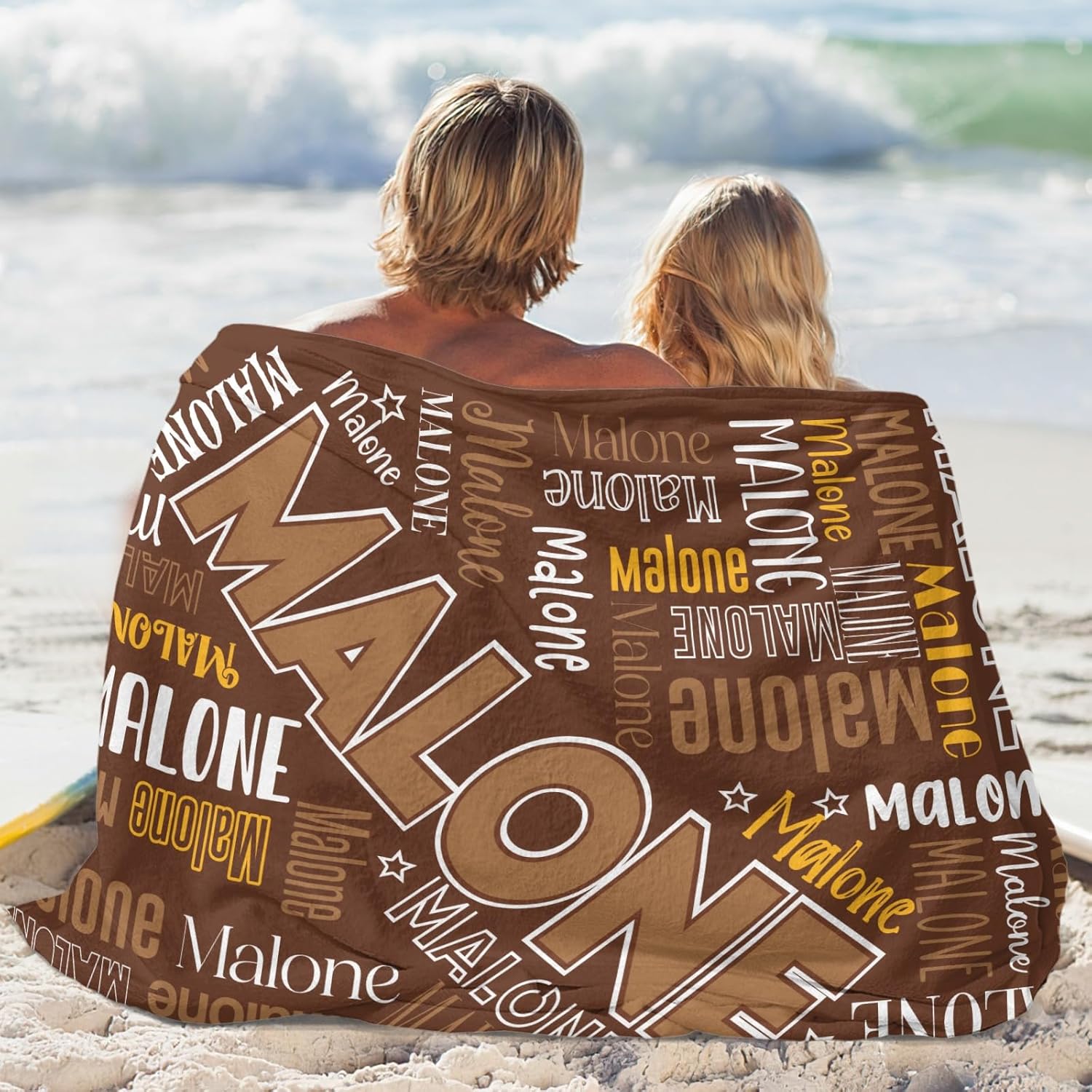 OAHEDIAM Personalized Baby Blanket Brown 30x40 Inches
