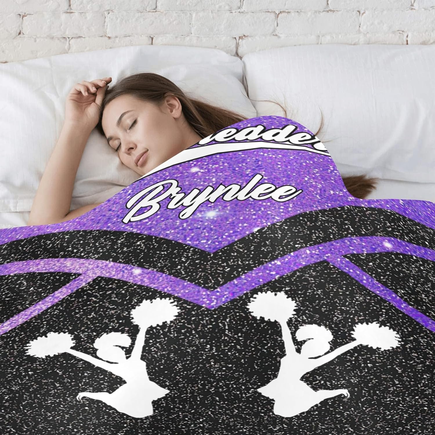 Custom Starry Purple Baby Blanket with Name for Newborn