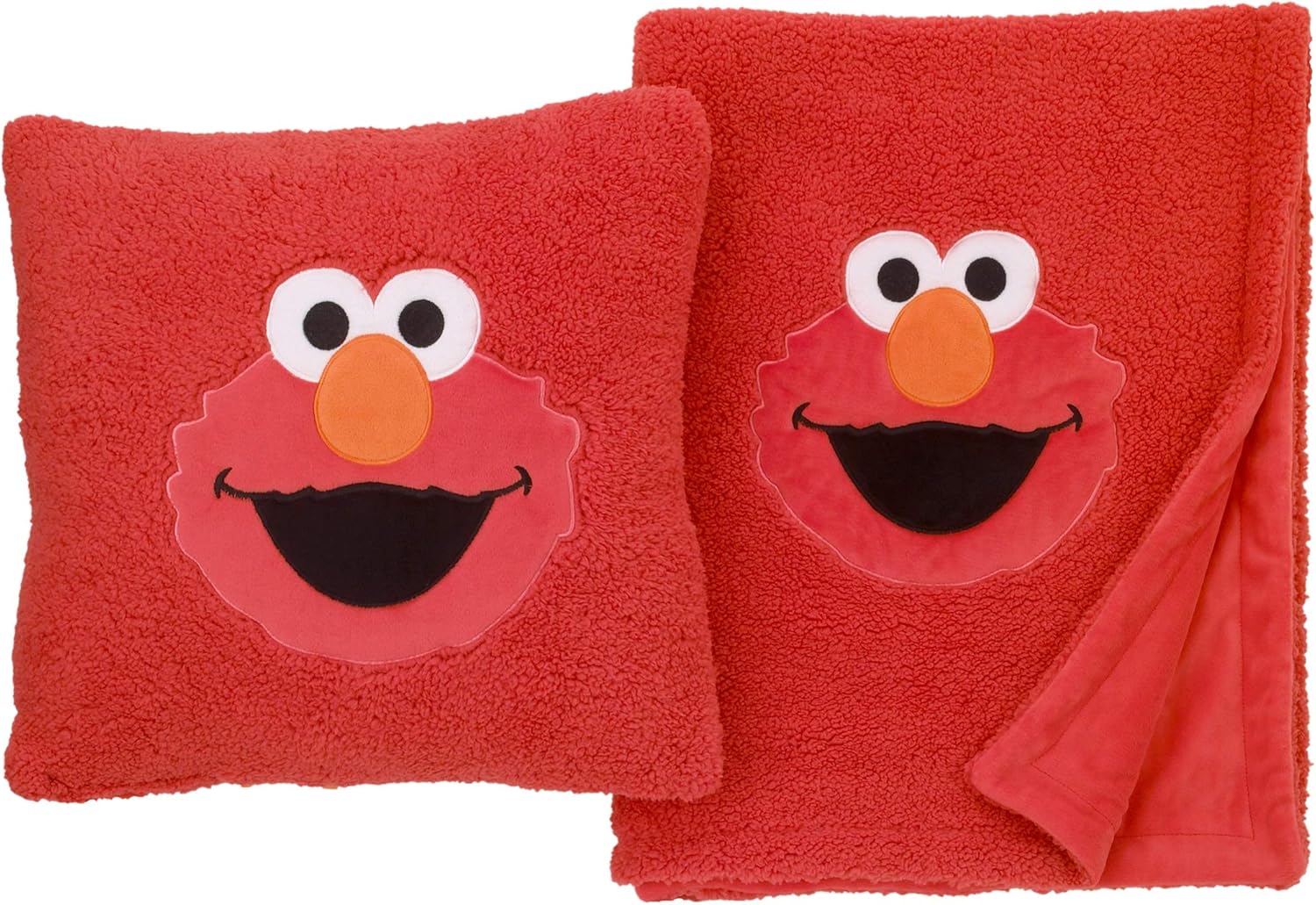 SESAME STREET Elmo Red Sherpa Toddler Blanket 1