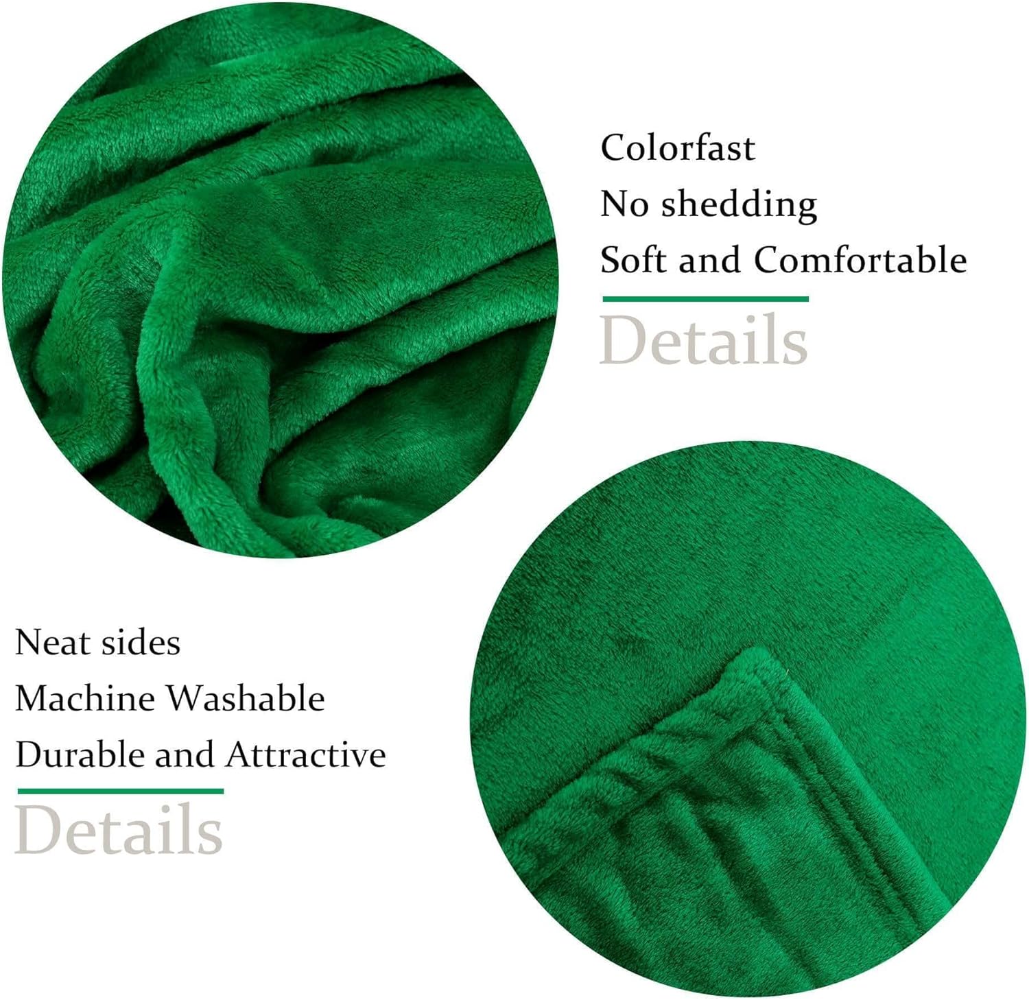 NANPIPER Baby Blanket - Super Soft Fleece Plush Lightweight Microfiber Throw 30x40 Emerald Green