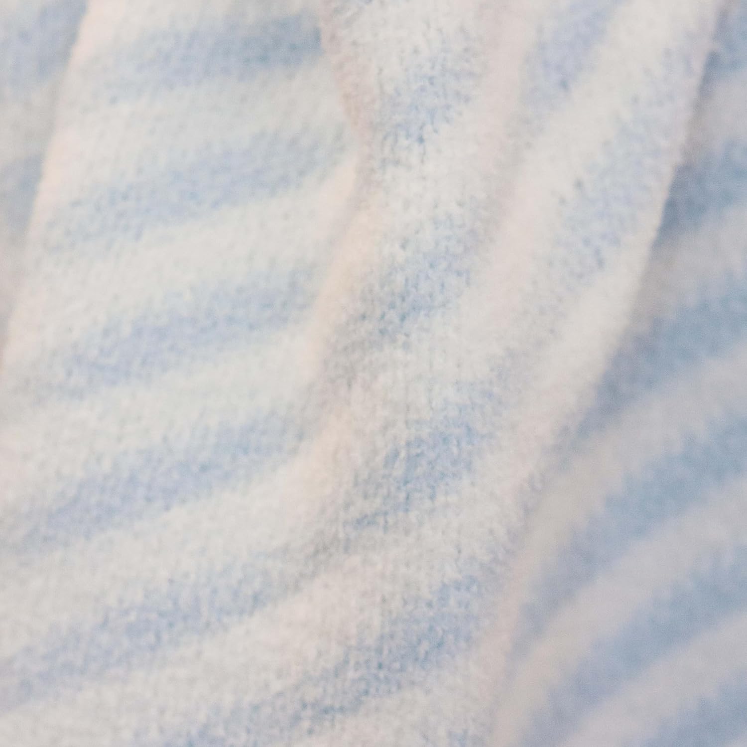 LITTLE CELEBRITY Chenille Baby Blanket - Soft Plush 40x30 Inches Blue Stripes