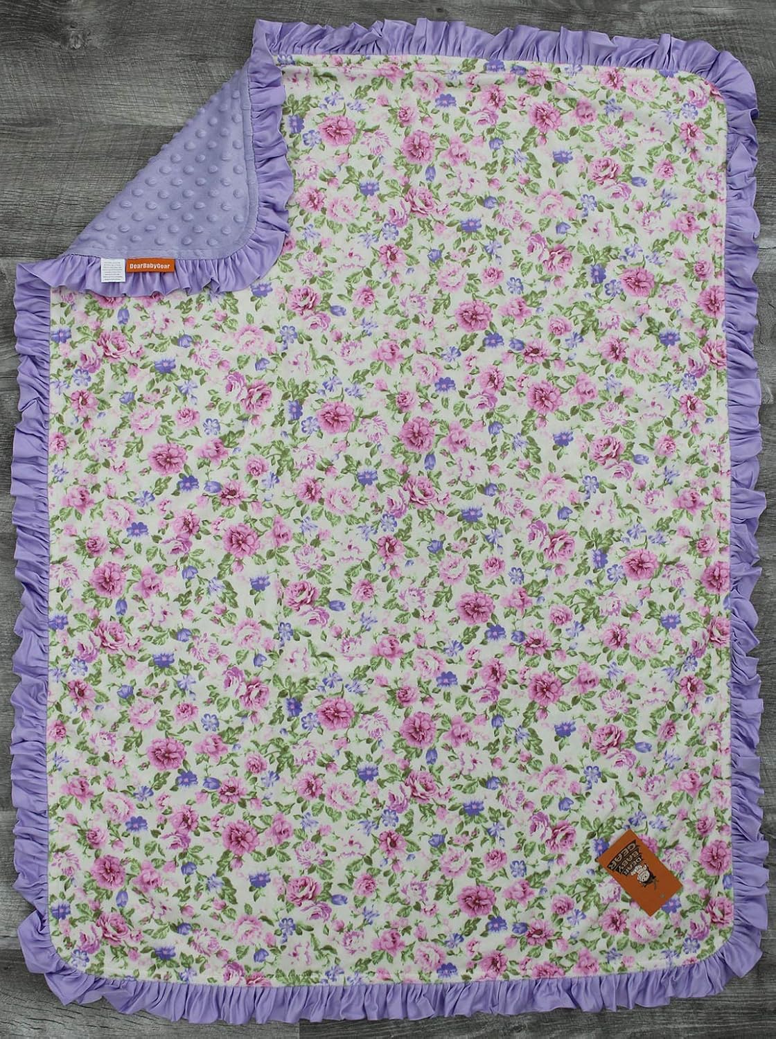 Dear Baby Gear Floral Deluxe Baby Blanket - Reversible